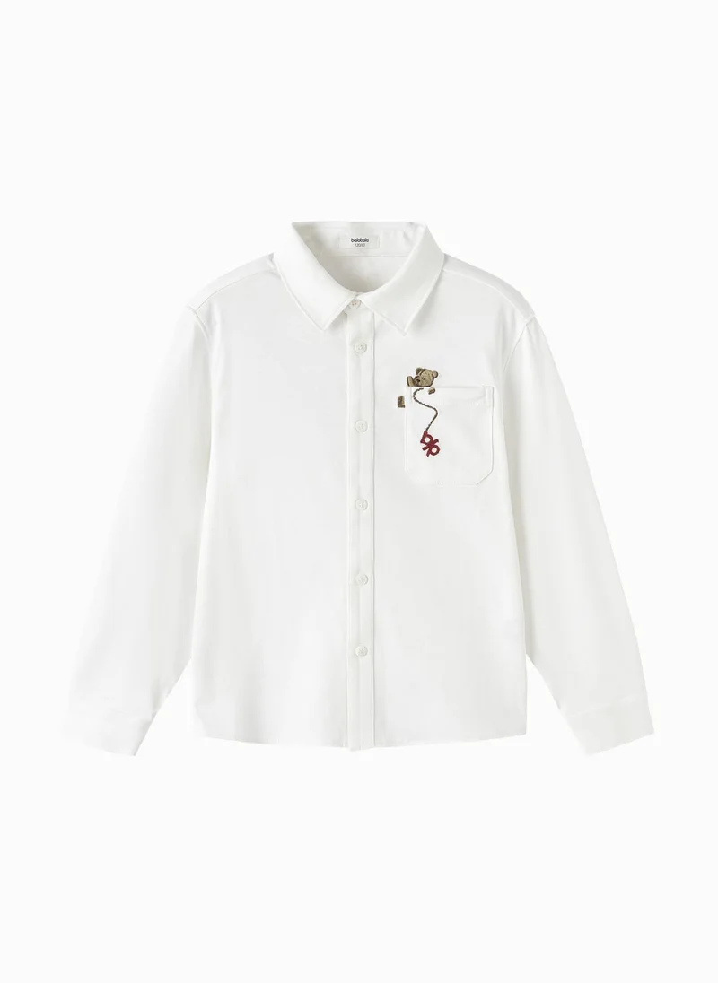 Kids Boys Single color long sleeve shirt